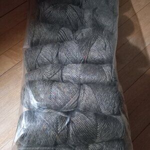 New in Package Bulky Heather Knit Sweater and Cap/hat  knitting KIT - Acrylic